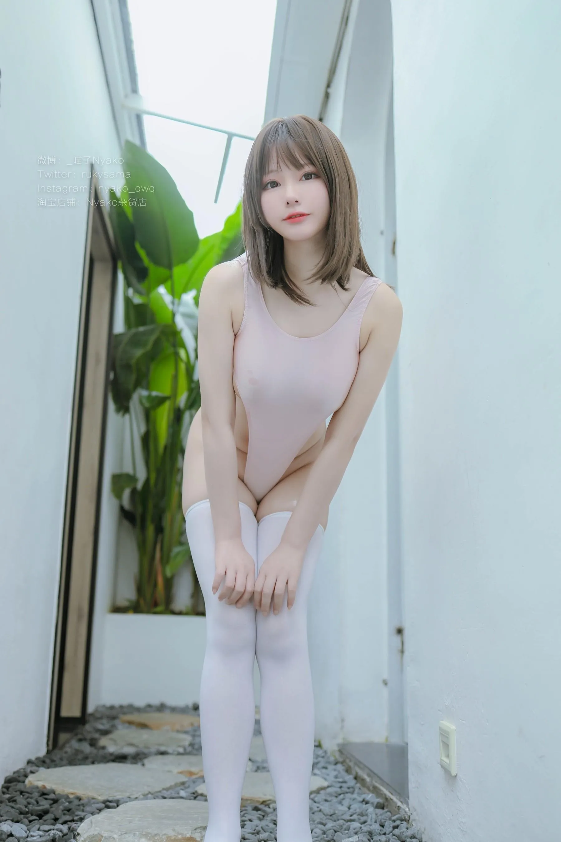 Nyako喵子 – NO.63 粉色高叉竞泳-粉色高叉竞泳 [85P]插图5